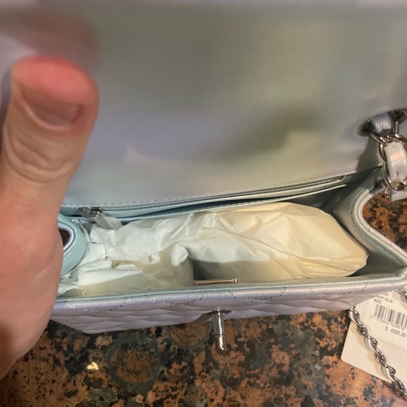 Chanel Square Mini Flap Bag in Light Blue And Metal Hardware - Picture 2 of 9